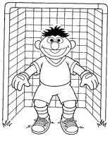 A coloring page of sesame street